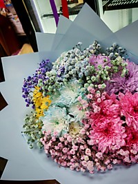 5 хризантем 8 гипсофилы