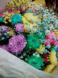 9 хризантем 4 гипсофилы